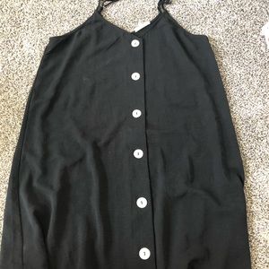 Black button up summer dress